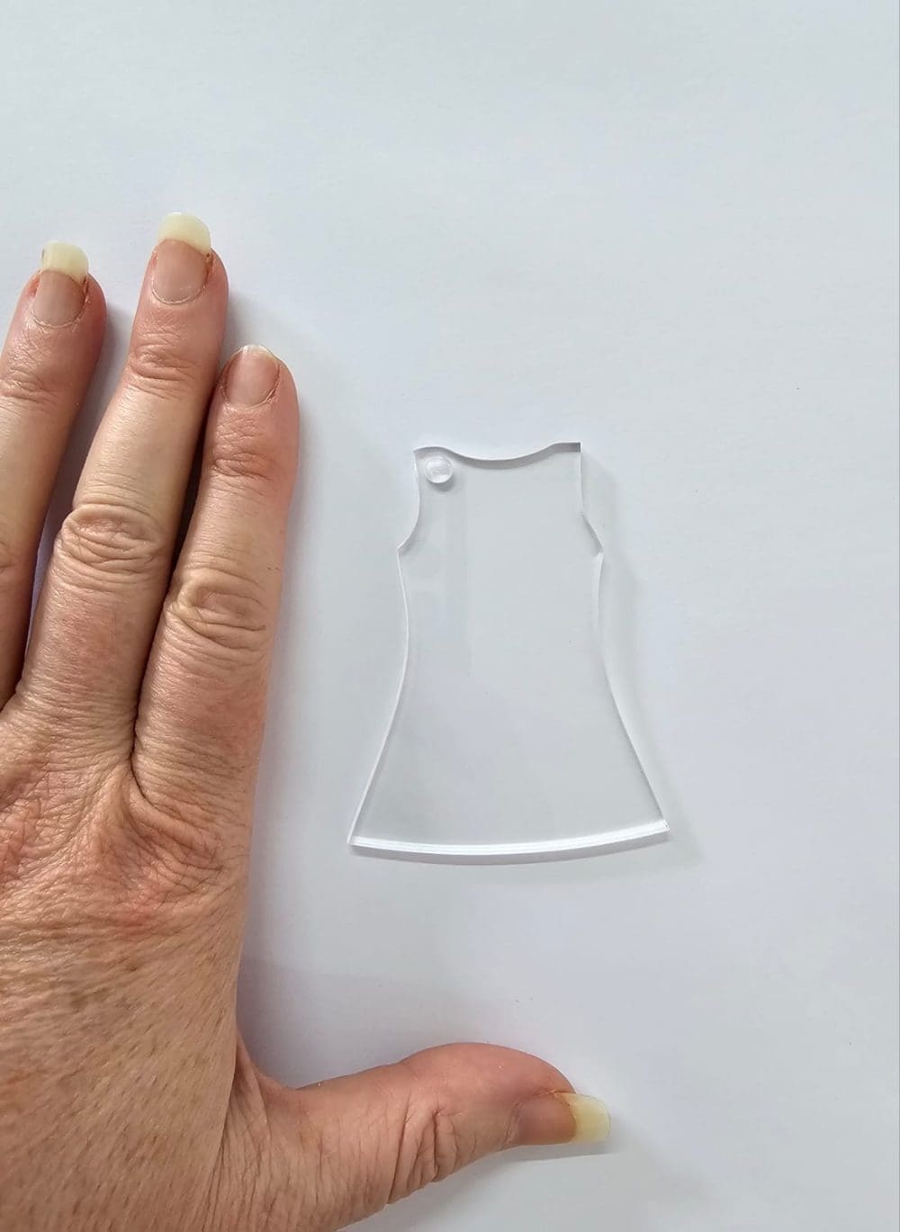 Acrylic Shapes : CLEAR Netball Dress Keychain (1.5, 2, 3 & 5mm)