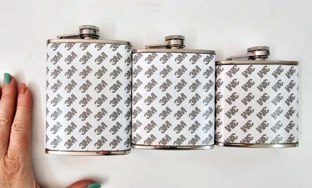 Sublimation Blanks : PU Leather Steel Hip Flask (6, 7 and 8oz)