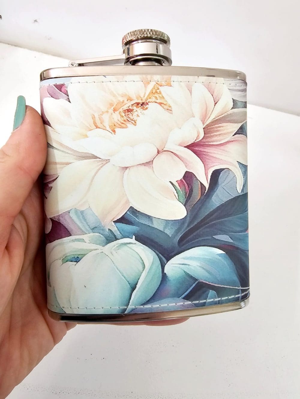 Sublimation Blanks : PU Leather Steel Hip Flask (6, 7 and 8oz)