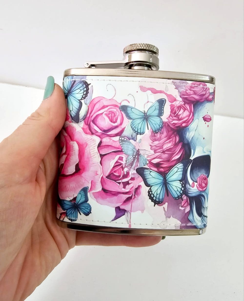 Sublimation Blanks : PU Leather Steel Hip Flask (6, 7 and 8oz)
