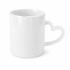 Sublimation Blanks : 11oz White Mug With Heart Shaped Handle (ZZ)