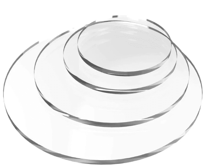 Laser Acrylic Shapes : CLEAR Circle 8 to 18cm Circle (1.5, 2, 3 & 5mm)
