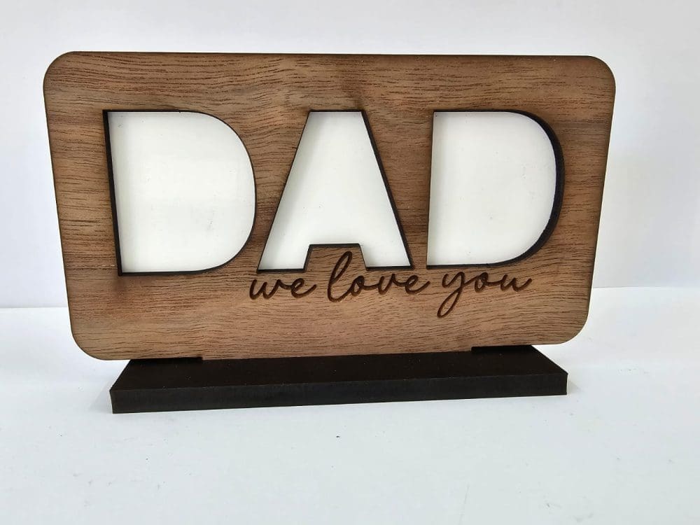 Laser  Sublimation Blanks : DAD or PAPPA Sublimation & Veneer Plaque with Stand