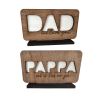 Laser  Sublimation Blanks : DAD or PAPPA Sublimation & Veneer Plaque with Stand