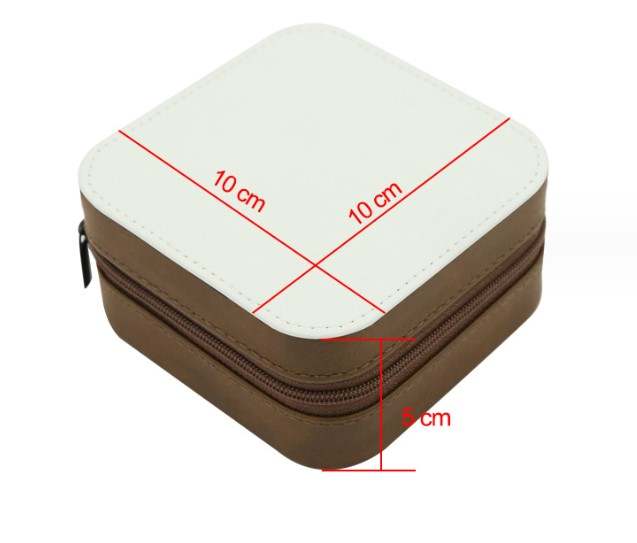 Sublimation : PU Leather Jewelry Box for Sublimation (10 by 10 by 5cm)
