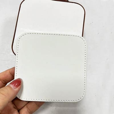 Sublimation : PU Leather Jewelry Box for Sublimation (10 by 10 by 5cm)