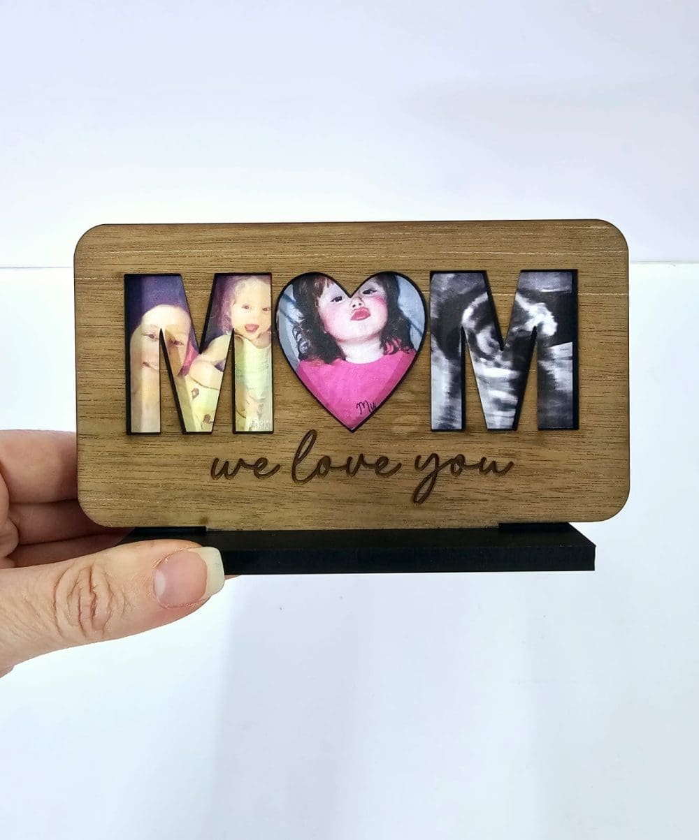 Laser  Sublimation Blanks : MOM, MAMA or MAMMA Sublimation & Veneer Plaque with Stand