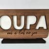 Laser Sublimation Blanks : GRANDPA or OUPA Sublimation & Veneer Plaque with Stand