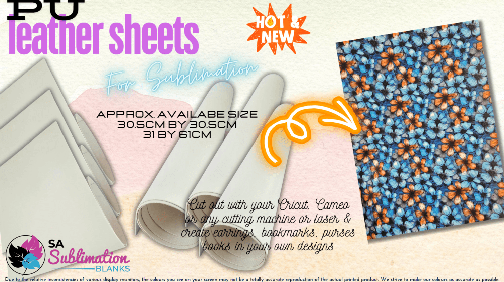 Sublimation Blanks : PU Leather Sheets For Sublimation