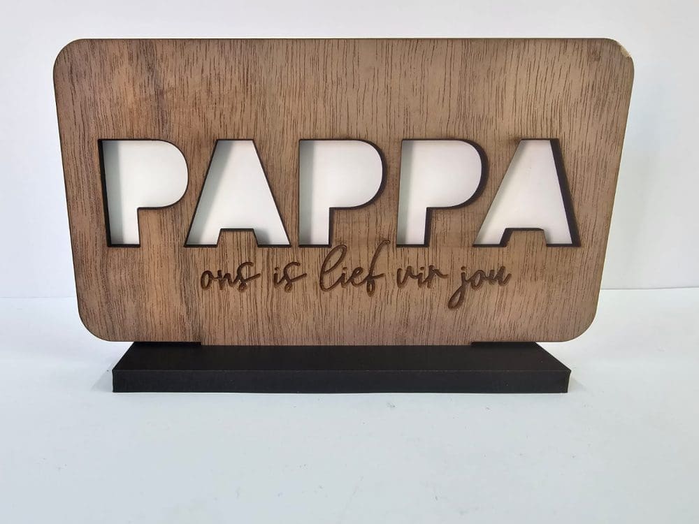 Laser  Sublimation Blanks : DAD or PAPPA Sublimation & Veneer Plaque with Stand