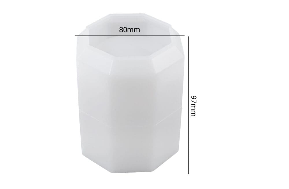 Silicone Moulds : (2) Container/Jar Silicone Moulds for Candle, Jesmonite & Resin Art