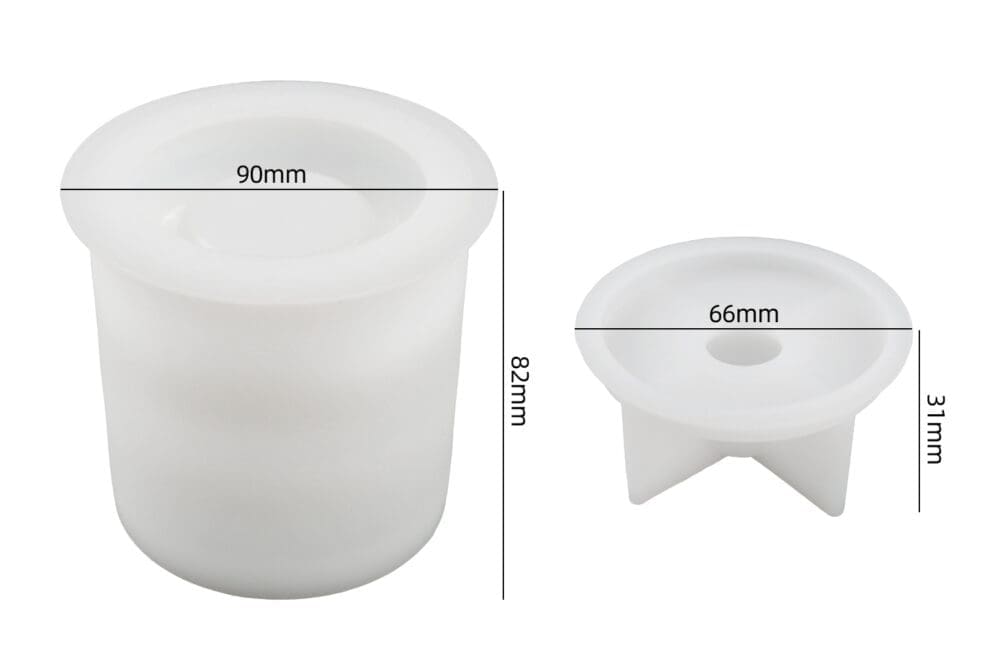 Silicone Moulds : (1) Container/Jar with lid Silicone Moulds for Candle, Jesmonite & Resin Art
