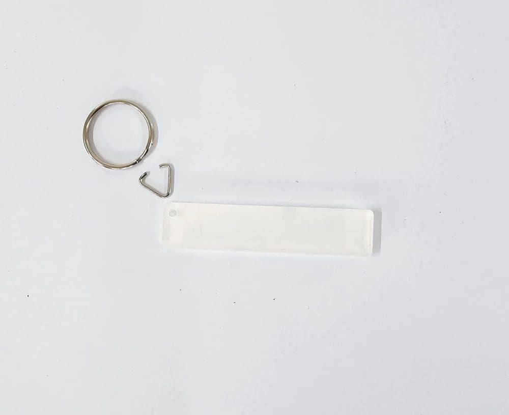 Sublimation Blanks : 3mm Sublimer 2 Toned Numberplate + split keyring and connector(ZZ)