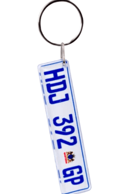 Sublimation Blanks : 3mm Sublimer 2 Toned Numberplate + split keyring and connector(ZZ)