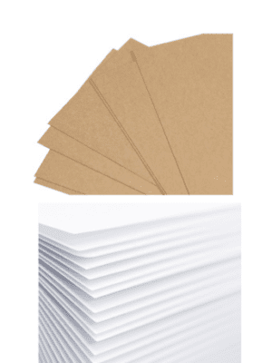 Cardstock : 12 by 12inch (30 by 30cm) White (220g) or Kraft (250g)