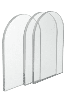 Laser Acrylic Blanks : CLEAR ARCHED A6, A5, A4, A3, A2, A1 Boards (1.5mm, 2mm, 3mm & 5mm)