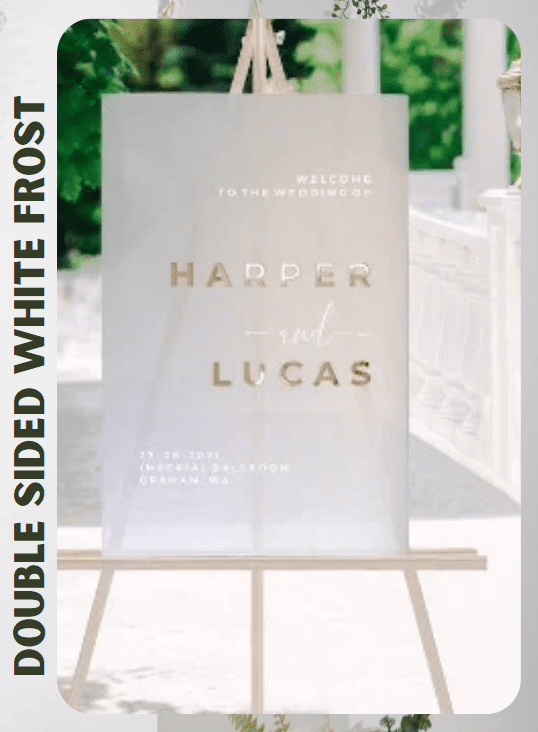 DS White Frost Acrylic Blanks : 3mm D/S Clear & Frost Boards (A6, A5, A4, A3, A2, A1 Sheets)