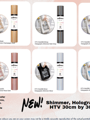 Shimmer Holographic Teckwrap : Holographic Shimmer HTV (30 by 30cm)