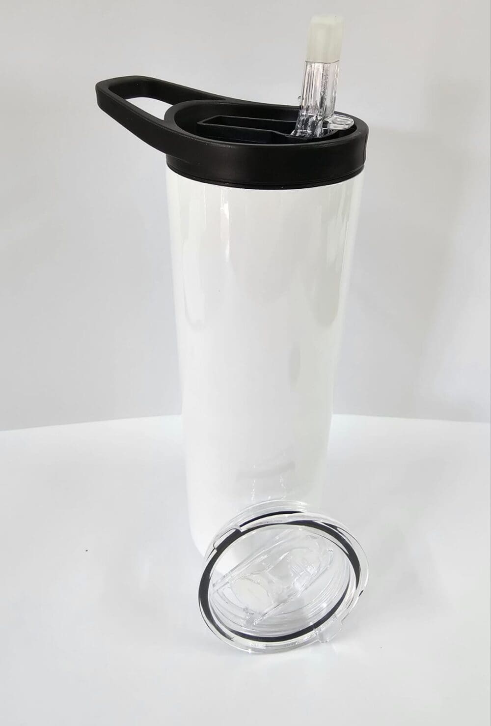 Sublimation Blanks : 20oz Straight Flip Lid Tumbler With Carry Handle + Slider Screw On Lid