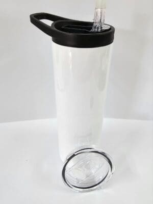 Sublimation Blanks : 20oz Straight Flip Lid Tumbler With Carry Handle + Slider Screw On Lid