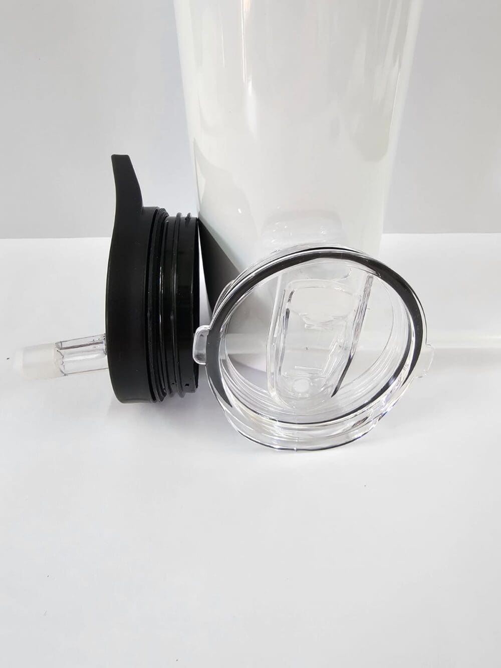 Sublimation Blanks : 20oz Straight Flip Lid Tumbler With Carry Handle + Slider Screw On Lid