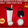 Sublimation Blanks : 20oz Straight Flip Lid Tumbler With Carry Handle + Slider Screw On Lid
