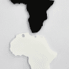 Acrylic Shapes : 3mm BLACK or WHITE Africa Keychain