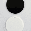 Laser Acrylic Shapes : Circle 4, 5 & 6cm Acrylic Keychains in 3mm BLACK or WHITE + 30mm Silver Split Keyring