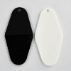 Laser Acrylic Shapes : 3mm BLACK or WHITE Acrylic Motel Keychain + 30mm Silver Split Keyring