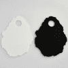 Laser Acrylic Shapes : BLACK & WHITE Irregular Nail Pallet Acrylic