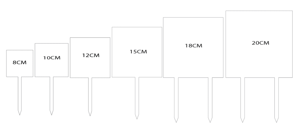 CakeToppersAllsizes Laser Acrylic Shapes : CLEAR Square Cake Toppers (8, 10, 12, 15, 18, 20cm)