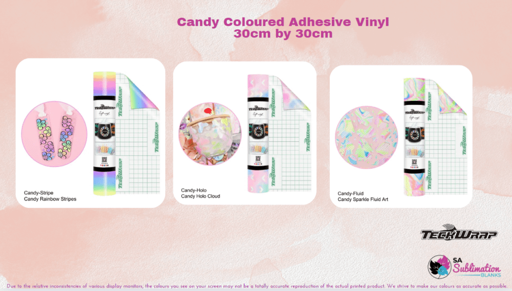 Teckwrap : Candy Colour Adhesive Range (30 by 30cm)