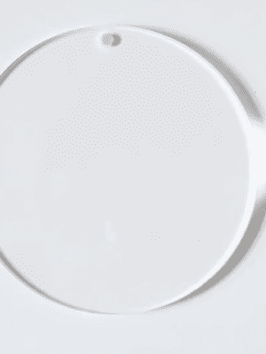 Circle Laser Acrylic Shapes : CLEAR Circle 4, 5 & 6cm Acrylic Keychain Disc (1.5, 2, 3 & 5mm) + 30mm Silver Split Keyring