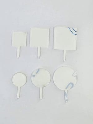 Laser Acrylic Shapes : Clear Acrylic CUPCAKE Circle & Square Toppers (3, 4 & 5cm)