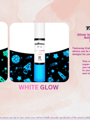 Teckwrap : Glow In The Dark Puff HTV Range (30 by 25cm)