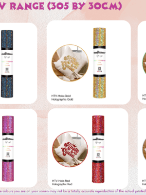 Holographic HTV Add Teckwrap : Holographic HTV Range (30 by 30cm)