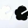 Acrylic Shapes : BLACK or WHITE Poop Loop Keychain