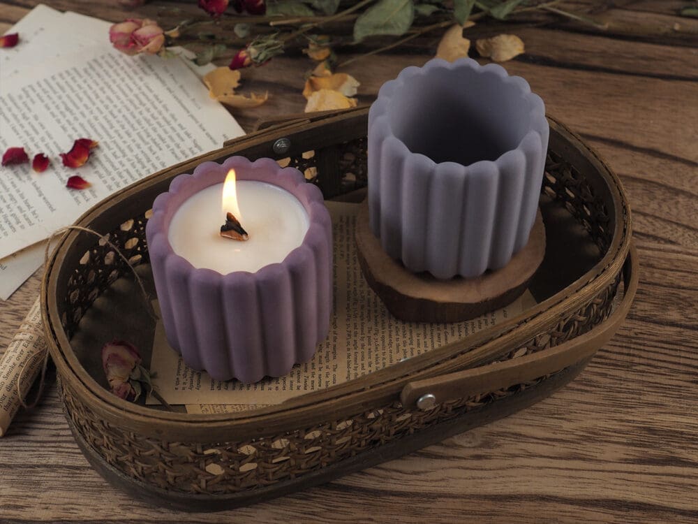 Silicone Moulds : (4) Container/Jar Silicone Moulds for Candle, Jesmonite & Resin Art