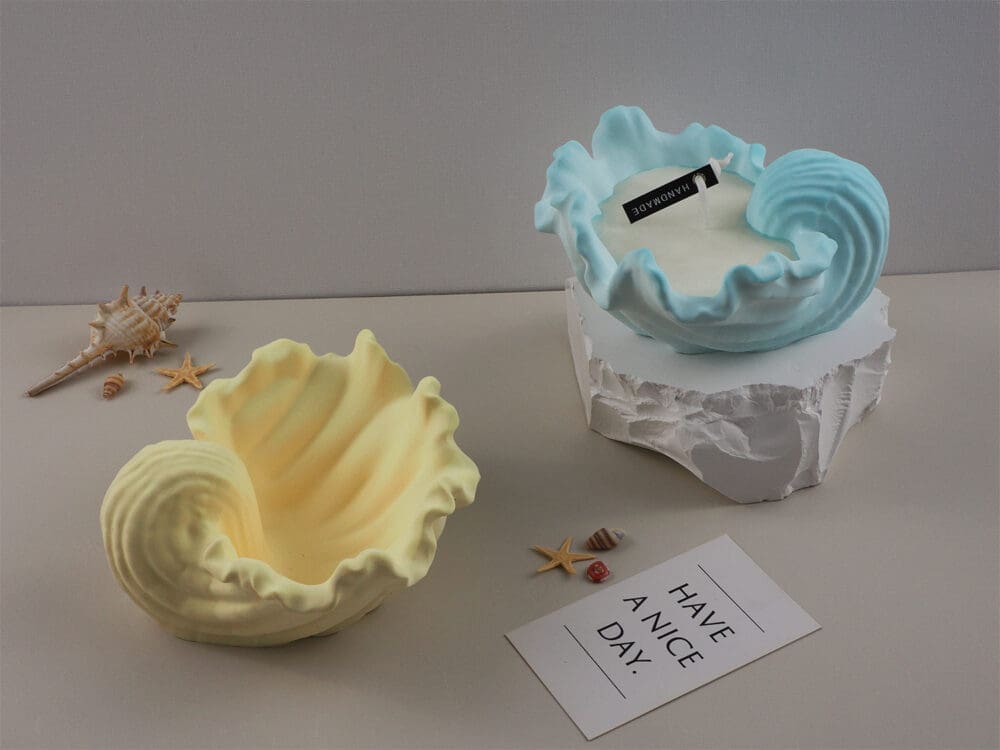 Silicone Moulds : (3) Conch/Shell (Type 1) Container Silicone Moulds for Candle, Jesmonite & Resin Art