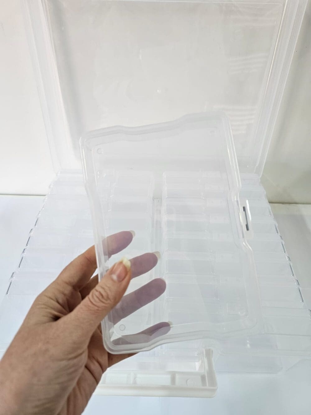 Storage Container Clear2 Arts & Crafts : 17 Piece Storage Container with 16 Inner Cases Plastic Storage Boxes with handle