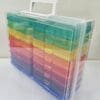 Storage Container Colour.3 Arts & Crafts : 17 Piece Storage Container with 16 Inner Cases Plastic Storage Boxes with handle