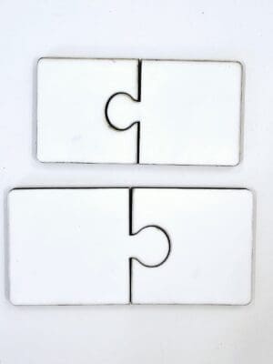 Laser Sublimation Blanks : 2 Piece Super Glossy 3mm Sublimation MDF Puzzle (Small & Medium)
