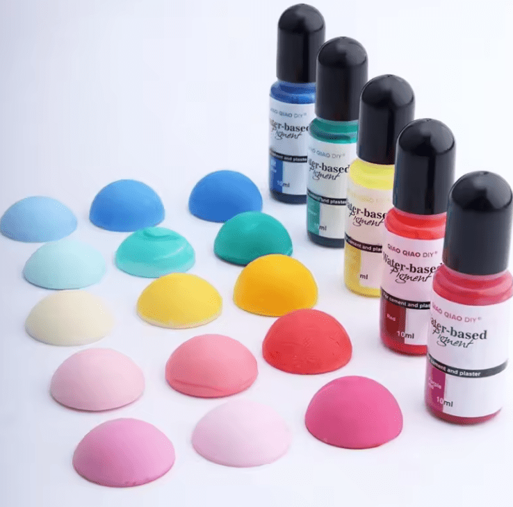 Gypsum Art : Water-based Pigment Power for Gypsum & Cement (24 Colours)