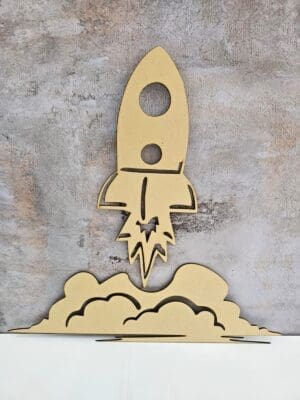 Laser DIY Wall Art : MDF Rocket (3mm or 6mm)