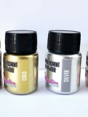 Metalic PowderSet2 Resin Supplies : Shimmer Metallic Pigment Pearlescent Powder Set (4 Colours)