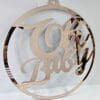 Laser Acrylic : Welcome Party or Room Boards : Oh Baby Mirror (Rose gold, silver, gold, bronze, pink, blue, purple & black)