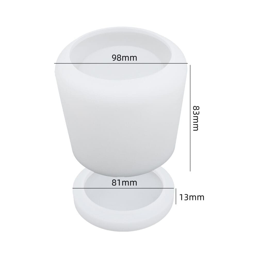 Silicone Moulds : (8) Container/Jar Silicone Moulds with lid for Candle, Jesmonite/Gypsum Power & Resin Art