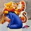 Lazer & UV Character Cut Out : Pooh & Friends with Stand (Pooh1)