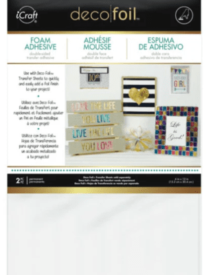 Arts & Crafts : Deco Foil White Foam Adhesive 6"x12" (15.24 by 30.48cm) x2 Sheets