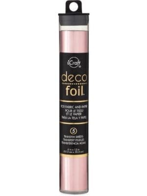 Arts & Crafts : Deco Foil Transfer Sheets, Deco Foil - Pink Quartz, 6x12 inch (15.24 by 30.48cm) x5 sheets